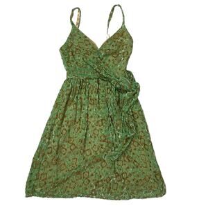 MILLY of New York Faux Wrap Dress - Green - 6